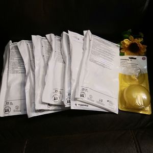 Medela 175 Count 6 Oz/ 180 ml BREAST MILK STORAGE BAGS. 16mm nipple shields New